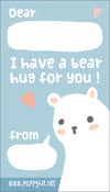 Image of Tiny 'bear hug' notecards