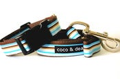 Image of nantucket stripe collar and leash set