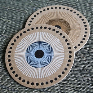 Image of Coaster : White Starburst | 8pk