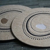 Image of Coasters : White Peacock | 8pk