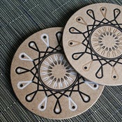 Image of white rangoli coaster I | 8pk