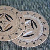 Image of white rangoli coaster II | 8pk
