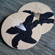 Image of white lily coaster | 8pk