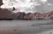 Image of Red Rock Mountains painting 22 X 13 1/4   $125.00