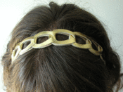 Image of Gold Leather Link Headband