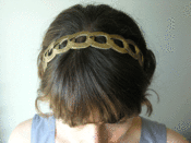 Image of Copper Leather Link Headband