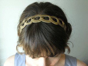 Image of Copper Leather Link Headband