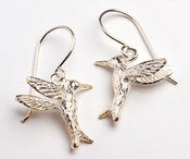 Image of sterling silver hummingbird earrings