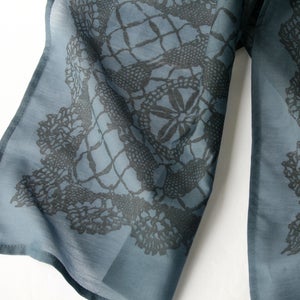 Image of Steel silk/cotton scarf