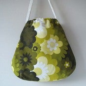 Image of  Lime zest vintage fabric mojo tote