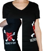 Image of Hearts and Crossbones Guys&Girls V-Neck