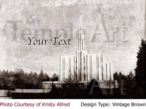 Image of Seattle Washington LDS (Mormon) Temple Art 001