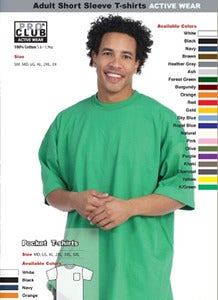 Image of ADULT SHORT SLEEVE (COMFORT) Sizes SM to XL (per. Dozen
