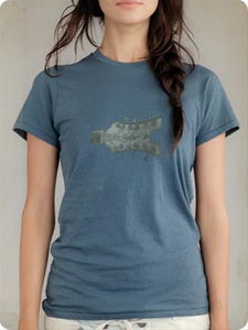 Image of Organic Women's Short Sleeve Tee-Headstock in Ocean
