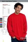 Image of ADULT LONG SLEEVE SIZES 2X & 2X-Tall (per. Dozen)