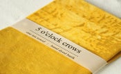 Image of  Linen Tea Towel / Hand Dyed Batik / Laced / Harvest Gold