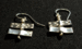 Image of Black & White Sterling Silver Earrings