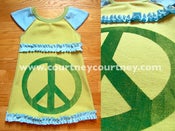 Image of COURTNEYCOURTNEY focus on fun 2T print recycled flutter sleeve tunic dress