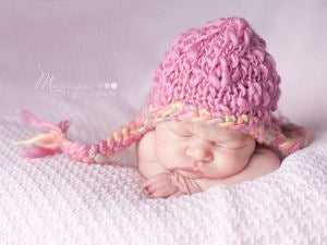 Image of Newborn Earflap Hat - Juicy