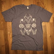 Image of Tree rings 'n Antlers tee - heather purple