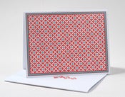 Image of Letterpress Red Holiday Pattern card