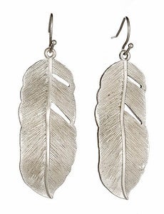 Image of Silver Feather Earrings
