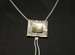 Image of Blackened Sterling Silver With Gold Center Pendant Necklace