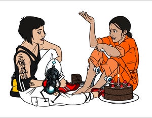 Image of Faith and Chell chat