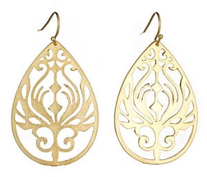 Image of Gold Peacock Earrings