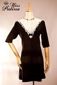 Image of Miss Patina Chic Black and White Lace Front Dress
