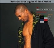 Image of REVERSIBLE FULL ZIPPER HOODED JACKET SM TO 2X (3 per. pack)