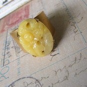 Image of You Are My Sunshine glass cabochon ring