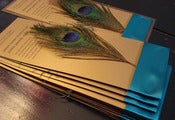 Image of decadent feathers invitation UNASSEMBLED 