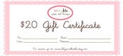 Image of  Gift Certificate - 20 USD