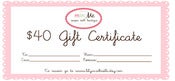 Image of Gift Certificate 40 USD