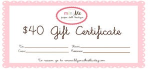 Image of Gift Certificate 40 USD
