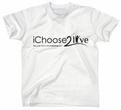 Image of iChoose2live Adult T-shirt (White)