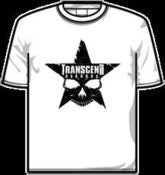 Image of TRANSCEND RECORDS - Black Star T-Shirt (White)