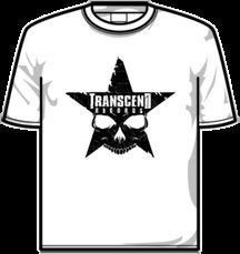 Image of TRANSCEND RECORDS - Black Star T-Shirt (White)