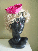 Image of Sweetheart Hat in Hot Pink Polka Dot