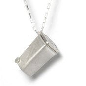 Image of Wheelie Bin Locket Necklace - silver