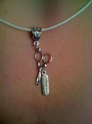 Image of Scissors w/ "Magic Comb" Charm Necklace