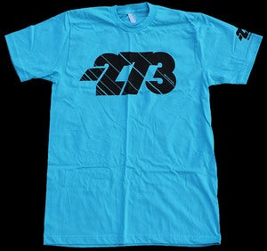 Image of -273 Capone T turquoise - black print