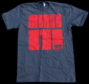 Image of -273 Bubble T dark grey - Red print 