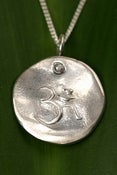 Image of Silver Medallion Necklace Om, Spiritual Enlightenment