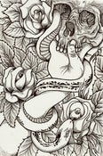 Image of "Hand Skull and Snake"