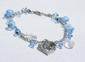 Image of Tiara Charms - Blue Hearts