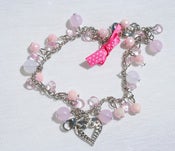 Image of Tiara Charms - Pink Hearts & Ribbon