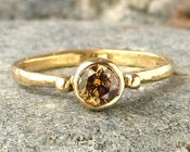 Image of Chocolate Diamond Solitaire Ring
