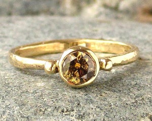 Image of Chocolate Diamond Solitaire Ring